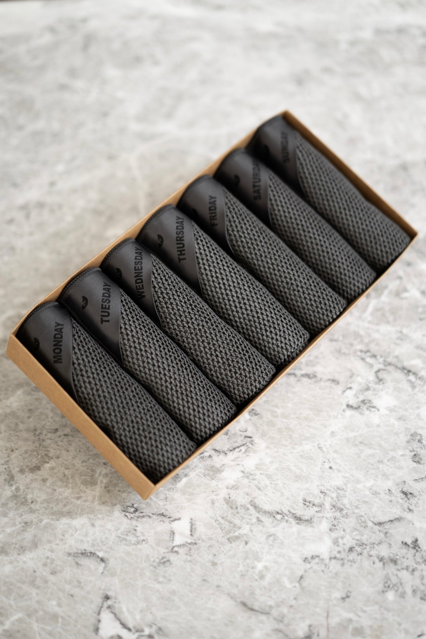 Charcoal | Klud wafel vaatdoekjes - 7 stuks
