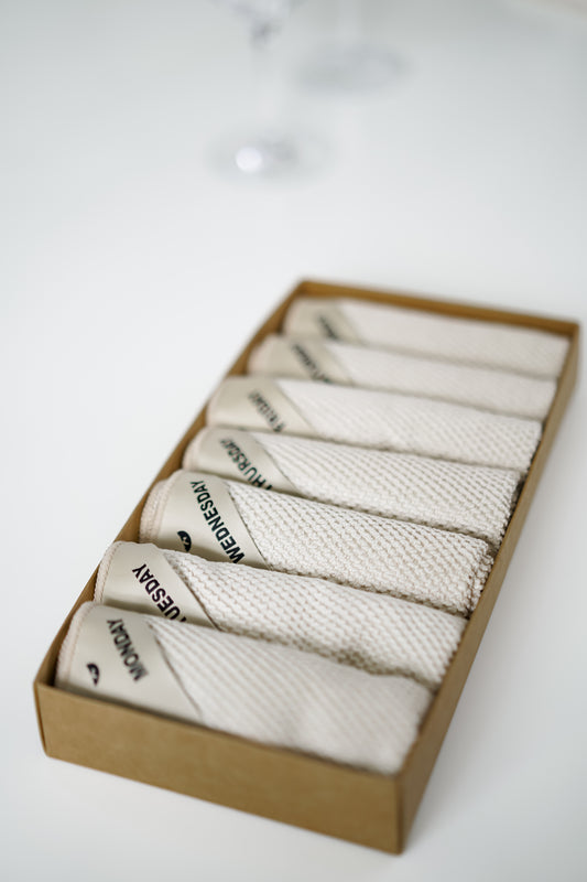 Almond | Klud wafel vaatdoekjes - 7 stuks