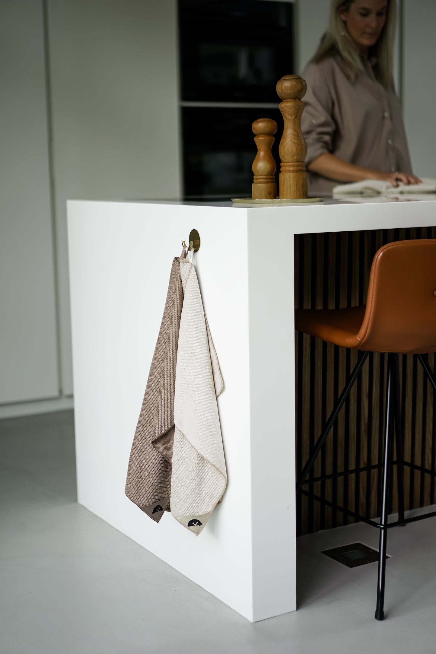 Latte | Klud wafel keukendoeken - 2 stuks
