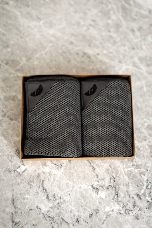 Charcoal | Klud wafel keukendoeken - 2 stuks
